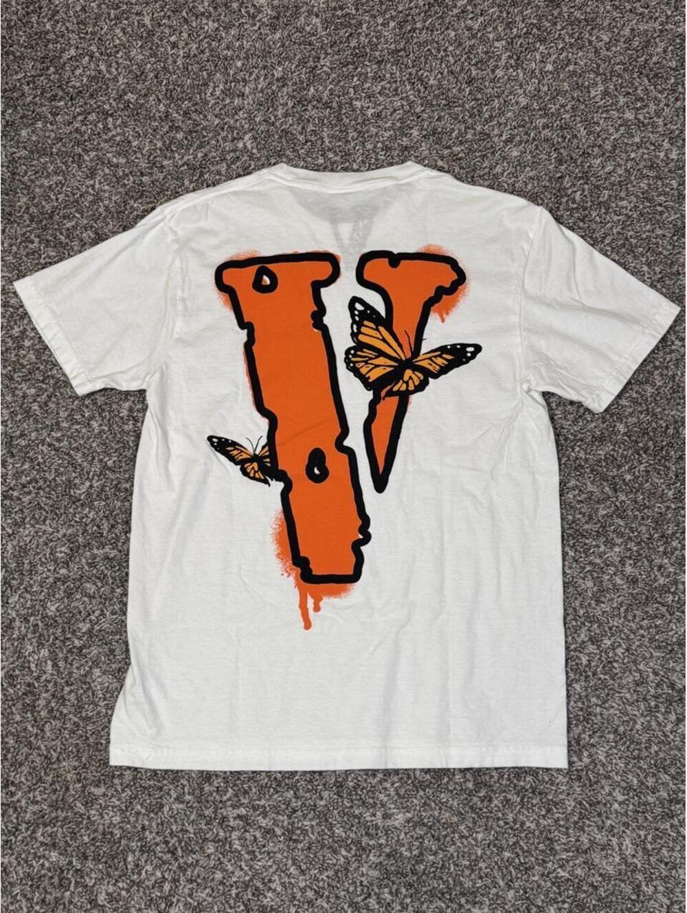 VLONE “Legends Never Die” T-Shirt – White/Orange – Size M